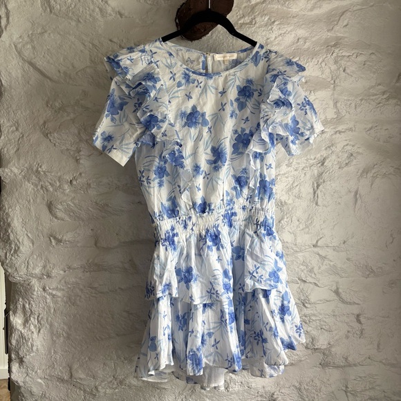 LoveShackFancy Blue and White Floral dress - Picture 1 of 3